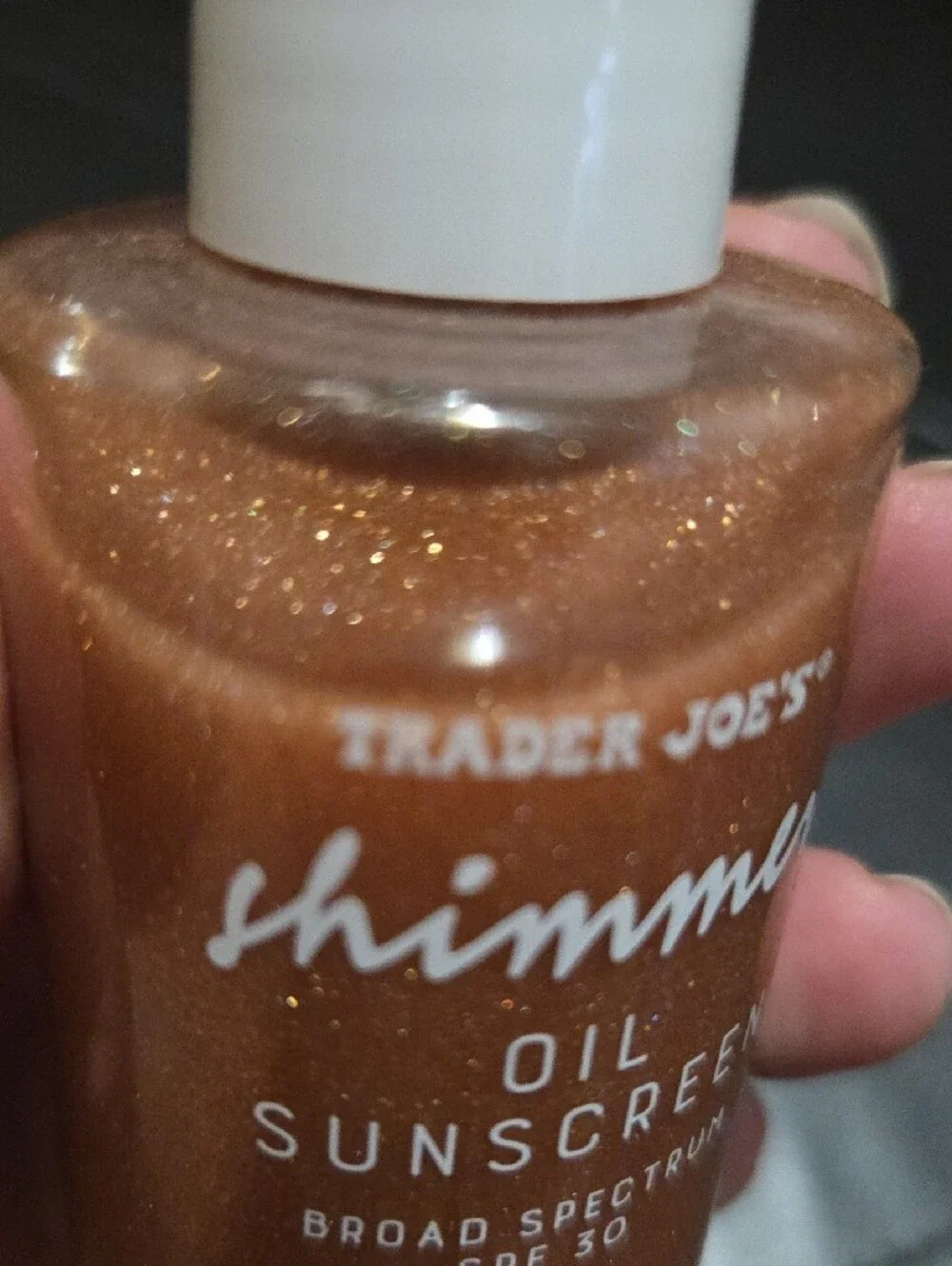 Trader Joe's Shimmer Oil Sunscreen SPF 30 - Warm Coconut (Bronze) NIP